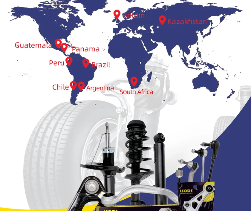 Illustrative international market map from LSODS brand brochure