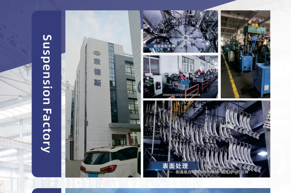 Factory and parts processing images from the LSODS brand brochure